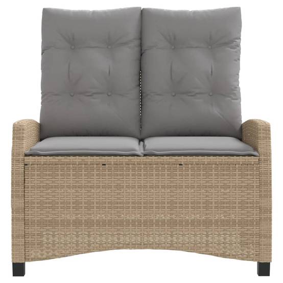 Canapé extérieur ajustable large poly rotin coussins gris clair beige – ComfortXL Outdoor Living - Image 3