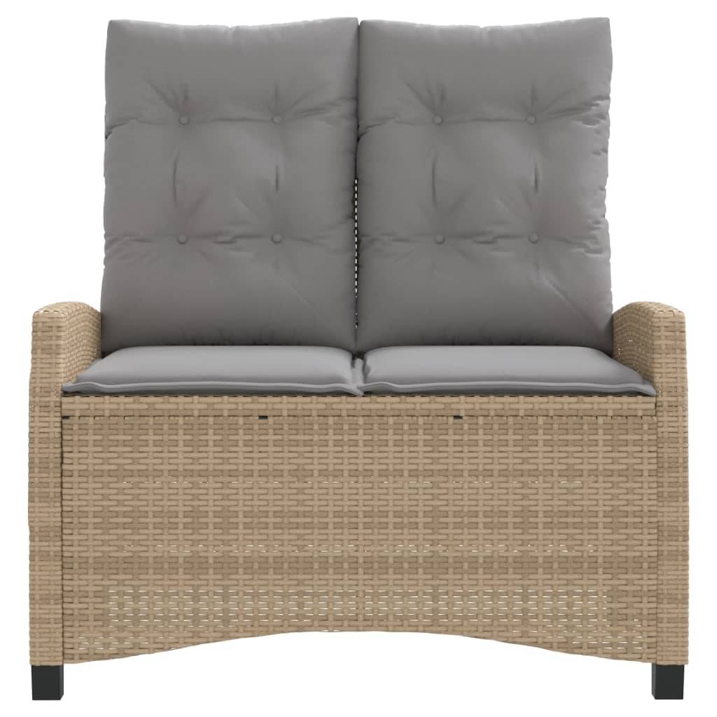 Canapé extérieur ajustable large poly rotin coussins gris clair beige – ComfortXL Outdoor Living - Image 3