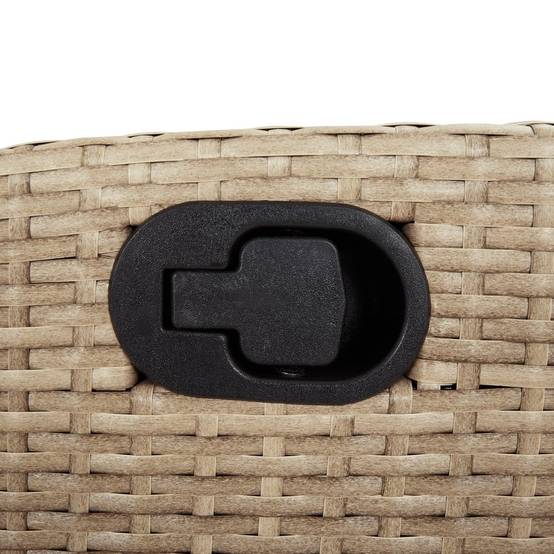 Canapé extérieur ajustable large poly rotin coussins gris clair beige – ComfortXL Outdoor Living - Image 8