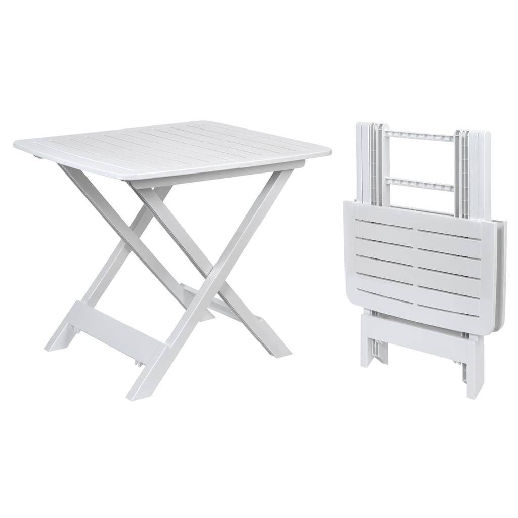 Importdistrib - Table D'appoint jardin camping Pliante Modèle Adige - 44 X 44 X 50 Cm. - Blanc IMPORTDISTRIB