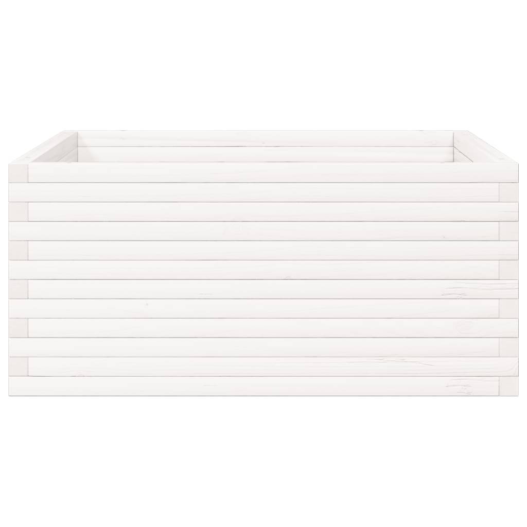 Maison Chic - Jardinière, Bac à fleurs, Pot de fleurs blanc 100x100x46 cm bois de pin massif - Imagen 5