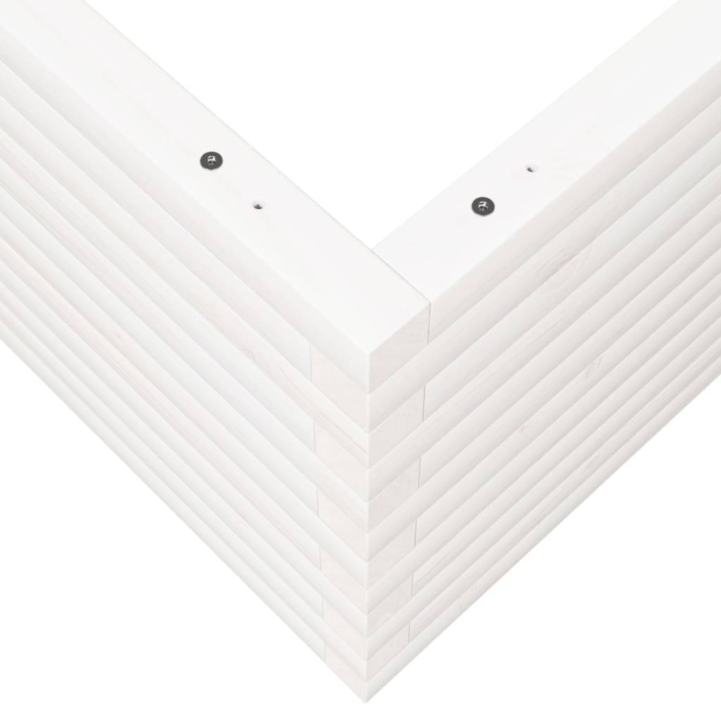 Maison Chic - Jardinière, Bac à fleurs, Pot de fleurs blanc 100x100x46 cm bois de pin massif - Imagen 8