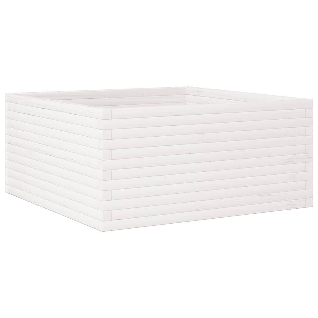 Maison Chic - Jardinière, Bac à fleurs, Pot de fleurs blanc 100x100x46 cm bois de pin massif - Imagen 7