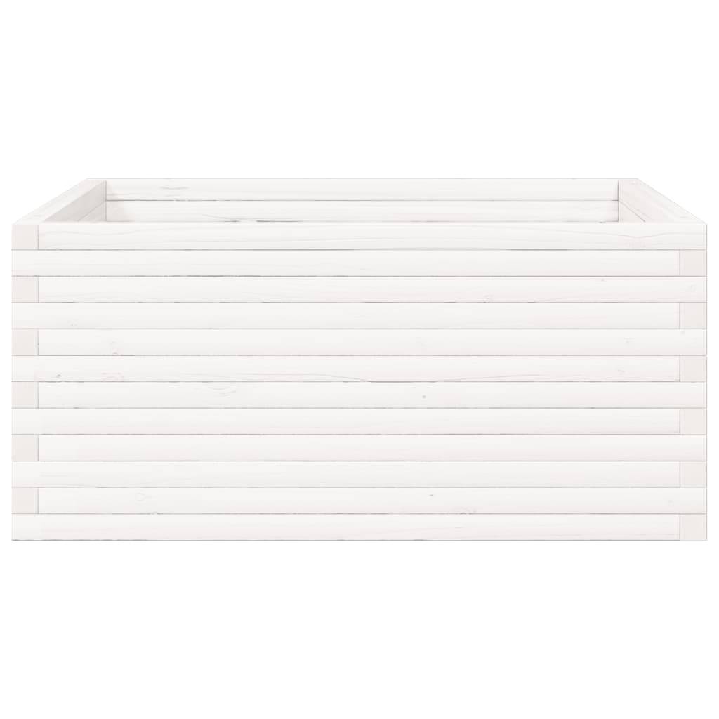 Maison Chic - Jardinière, Bac à fleurs, Pot de fleurs blanc 100x100x46 cm bois de pin massif - Imagen 6