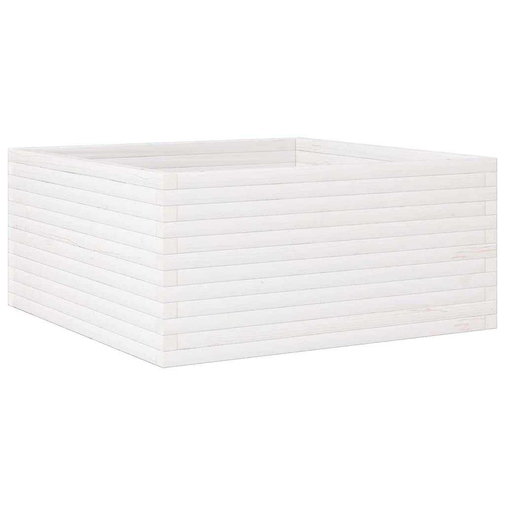 Maison Chic - Jardinière, Bac à fleurs, Pot de fleurs blanc 100x100x46 cm bois de pin massif - Imagen 1
