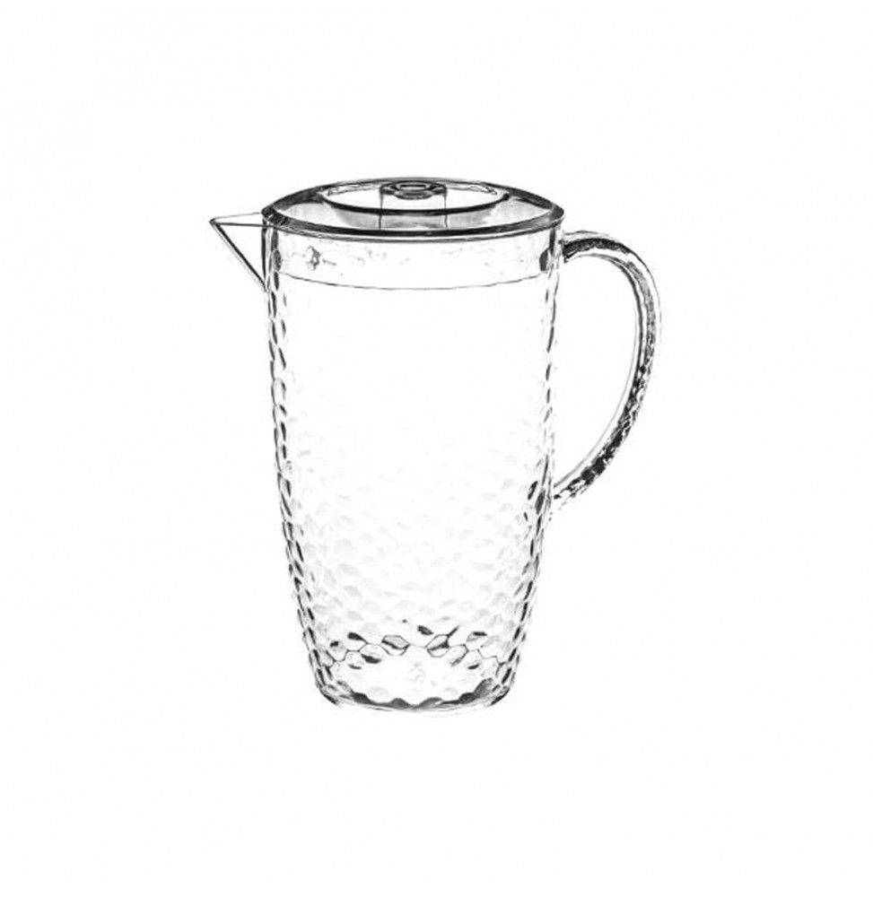 Pichet à eau en plastique martelé - 2L - Image 1