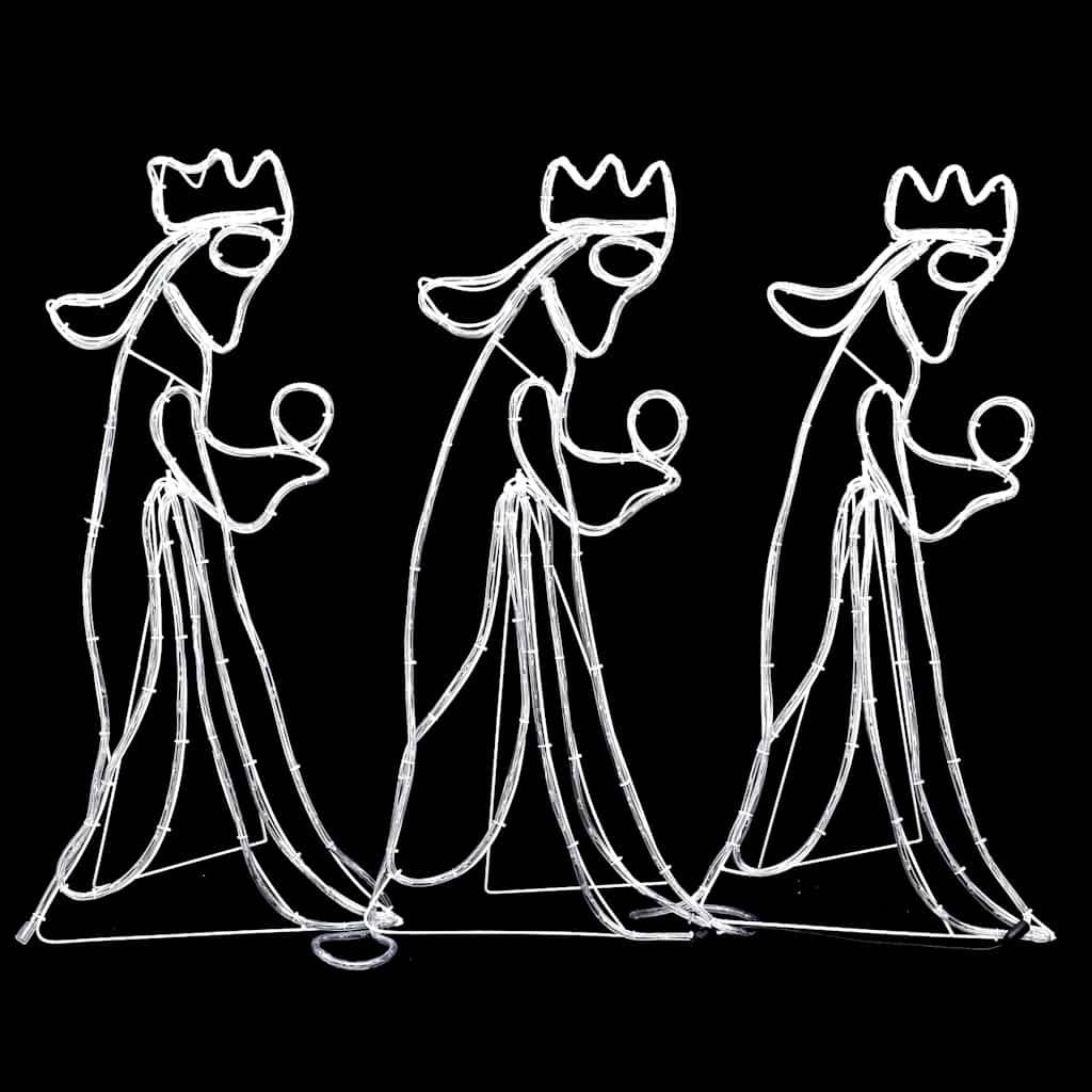 ComfortXL - Figurine Noël Lumineuse Rois Mages 504 LED Décoration Jardin Crèche Multicolore – ComfortXL Outdoor Living - Image 4