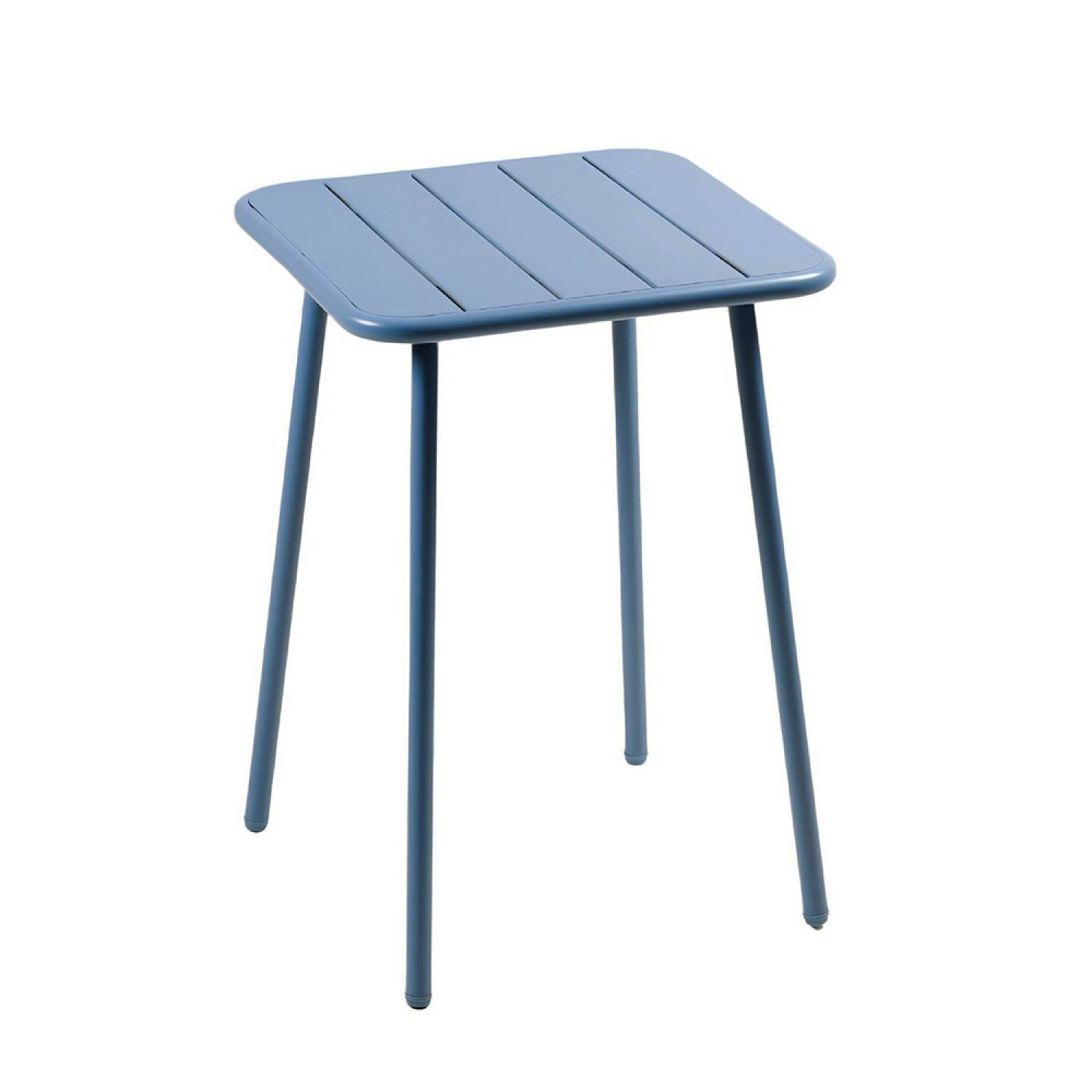 Table carrée 2 places 50x50cm bleu BERGAME - Image 1