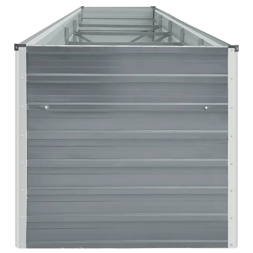 ComfortXL - Bac potager haut en acier galvanisé pour jardin Gris 400x80x77 cm – ComfortXL Outdoor Living - Image 4