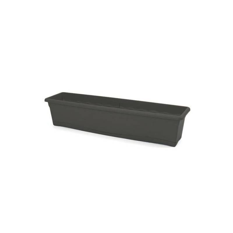 Plastiken Jardiniere Rectangulaire - 80 X 20 Cm Avec Plateau - Anthracite - Image 1