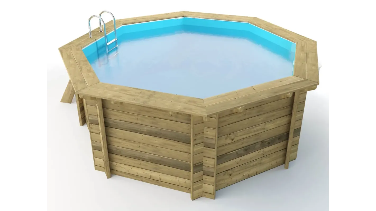Altanka - Piscine en bois 5,37x5,37 - H.1,31 m - avec filtration - BAS754OSP - Imagen 4