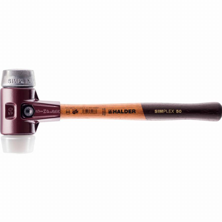 Maillet HALDER SIMPLEX Superplastique / métal doux avec boîtier en fonte malléable et manche en bois - D=30 mm - 3079.030