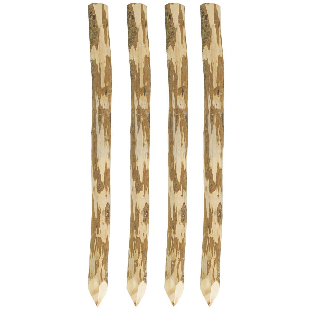 Aubry Gaspard - Poteaux en noisetier (Lot de 4) Hauteur 150 cm - Imagen 1