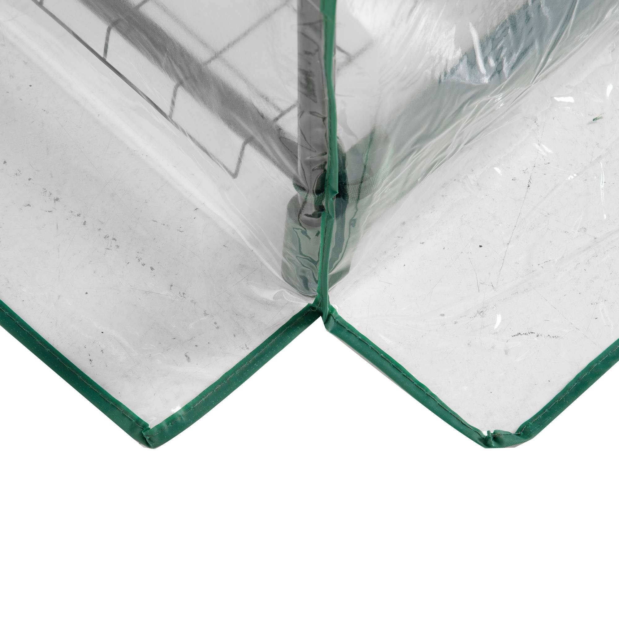 Serre d'extérieur avec étagères à 5 niveaux, porte zippée et structure en acier, 69 x 49 x 193 cm, transparente - Image 9