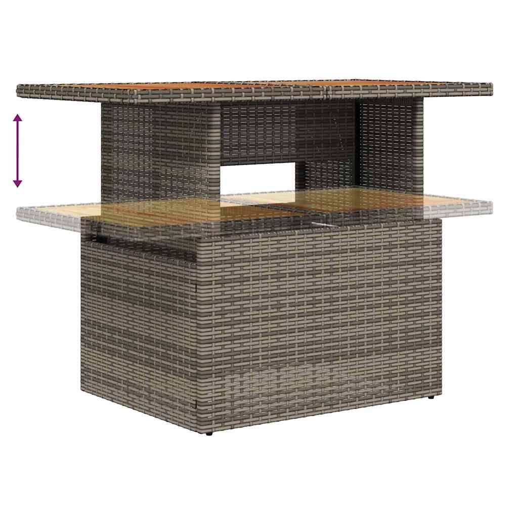 Salon de jardin 8 places en Poly rotin modulable avec coffres de rangement Gris – ComfortXL Outdoor Living - Image 5