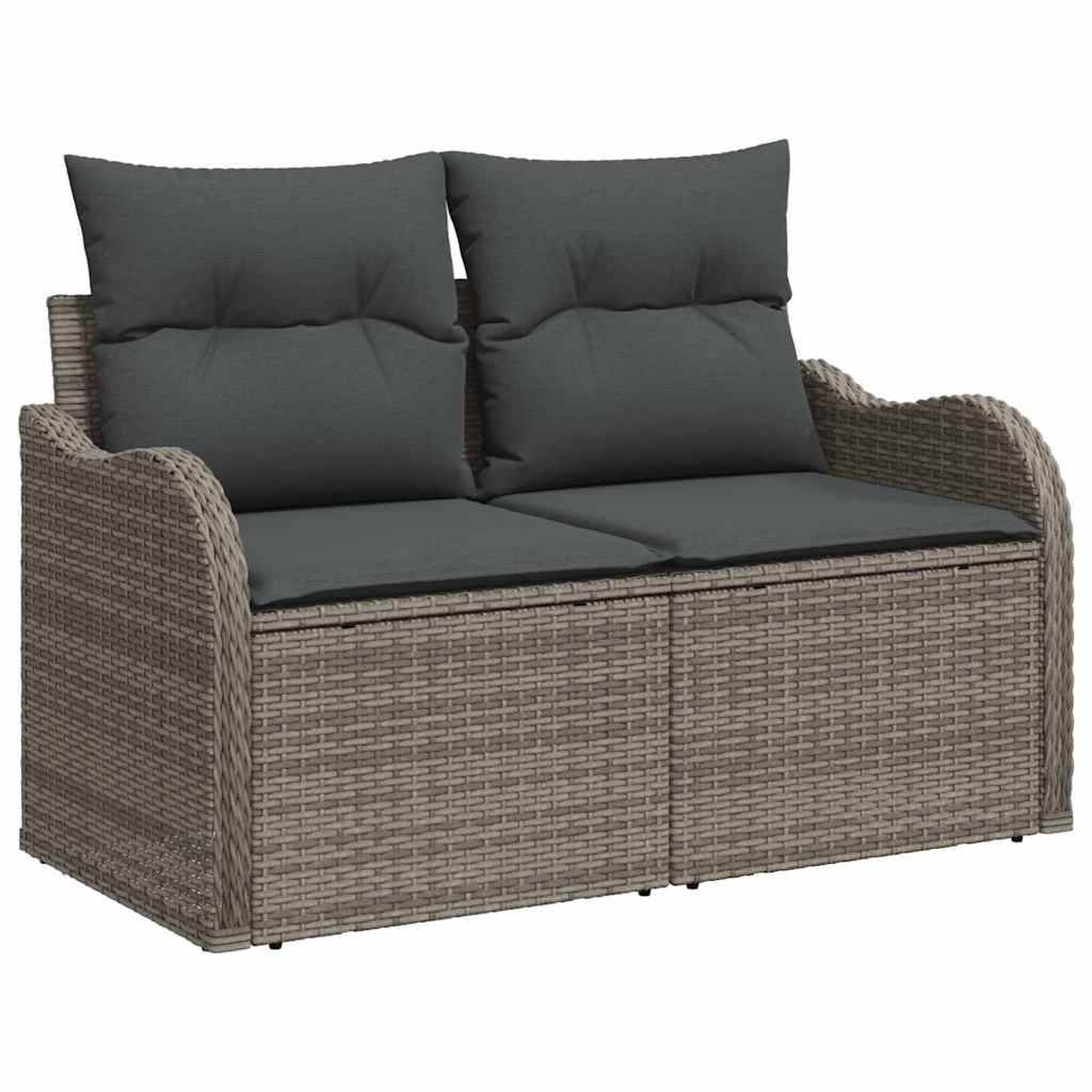 Salon de jardin 8 places en Poly rotin modulable avec coffres de rangement Gris – ComfortXL Outdoor Living - Image 3