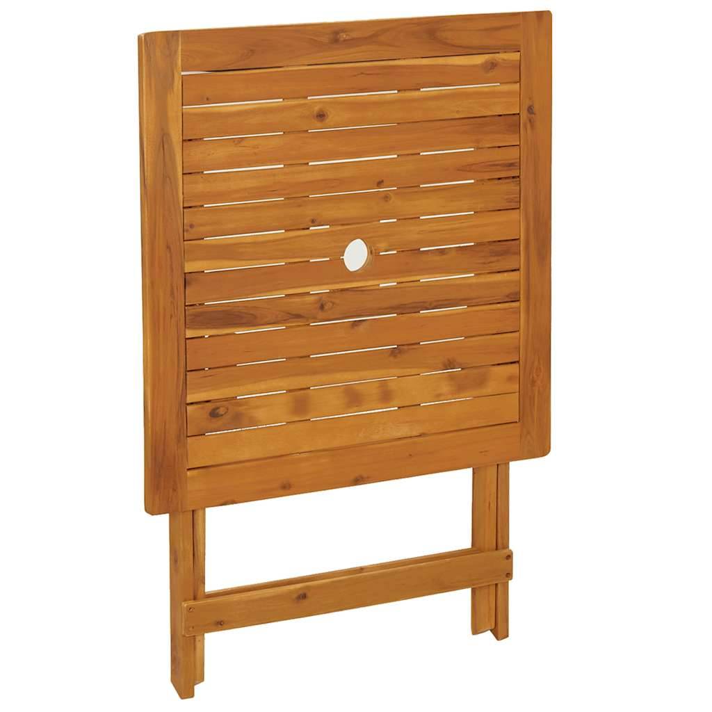 PANGIVO - Table pliable de jardin Bois d'acacia massif Naturel 70 x 70 x 75 cm - PANGIVO - Image 7