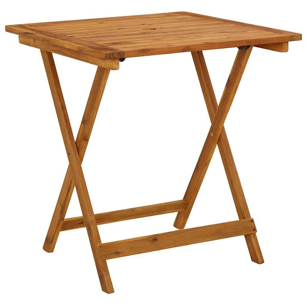 PANGIVO - Table pliable de jardin Bois d'acacia massif Naturel 70 x 70 x 75 cm - PANGIVO - Image 2