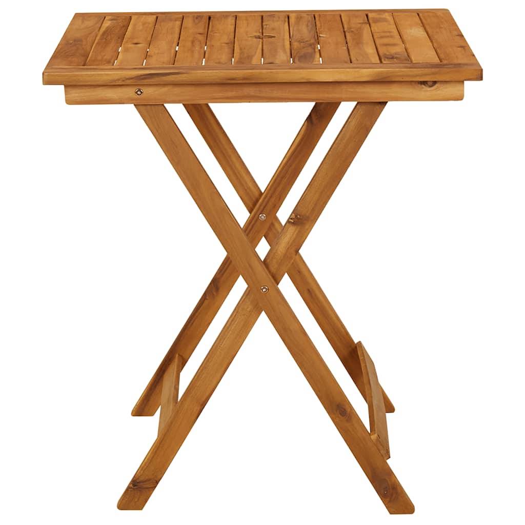 PANGIVO - Table pliable de jardin Bois d'acacia massif Naturel 70 x 70 x 75 cm - PANGIVO - Image 5