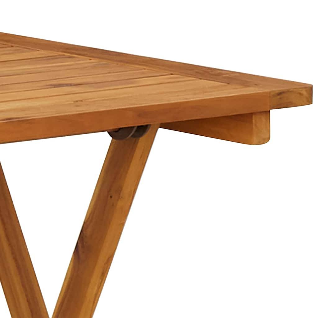 PANGIVO - Table pliable de jardin Bois d'acacia massif Naturel 70 x 70 x 75 cm - PANGIVO - Image 10
