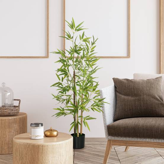 Bambou artificiel 120cm intérieur avec pot inclus - Image 4