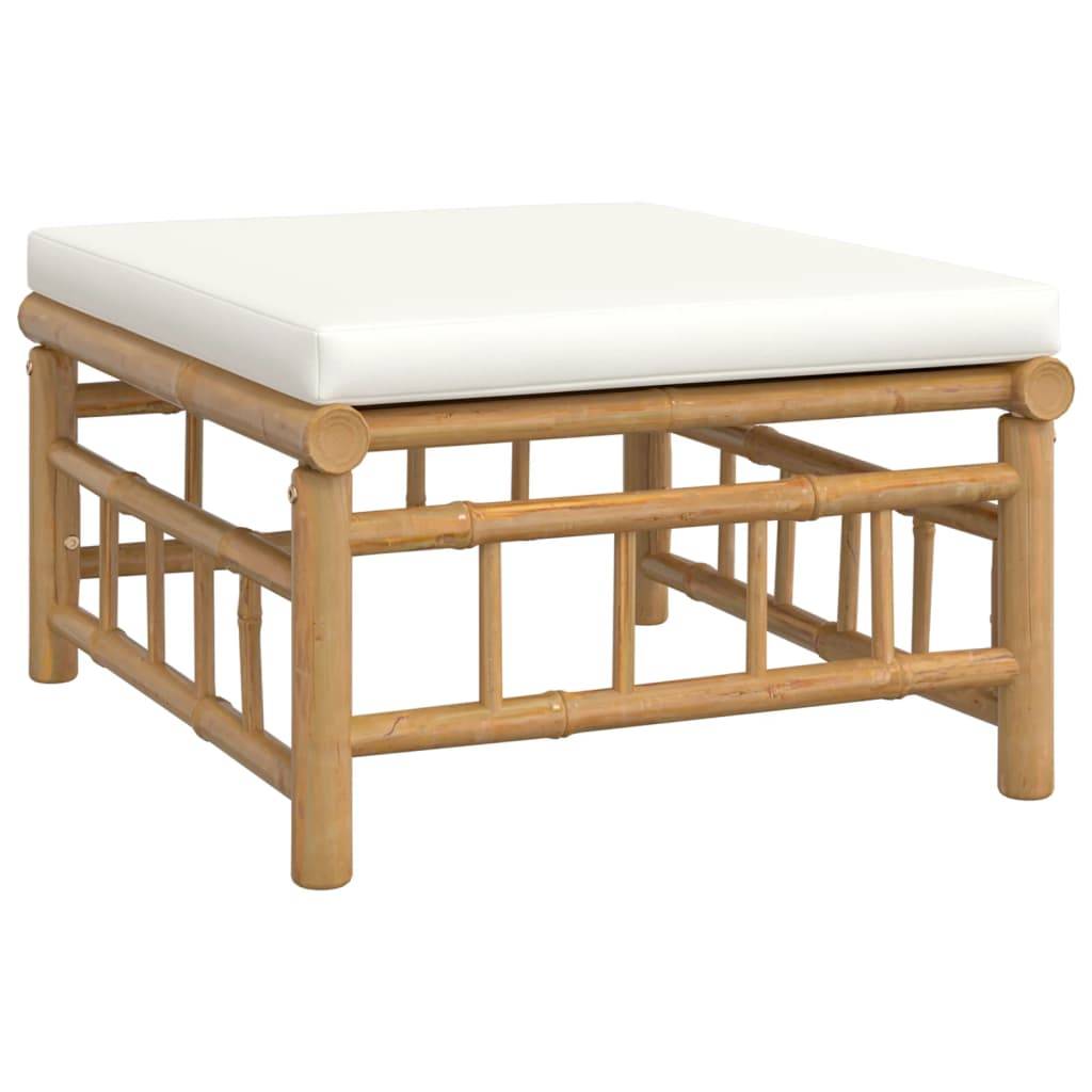 Vidaxl - Salon de jardin 8 pcs avec coussins blanc crème bambou vidaXL 3155206 - Imagen 7