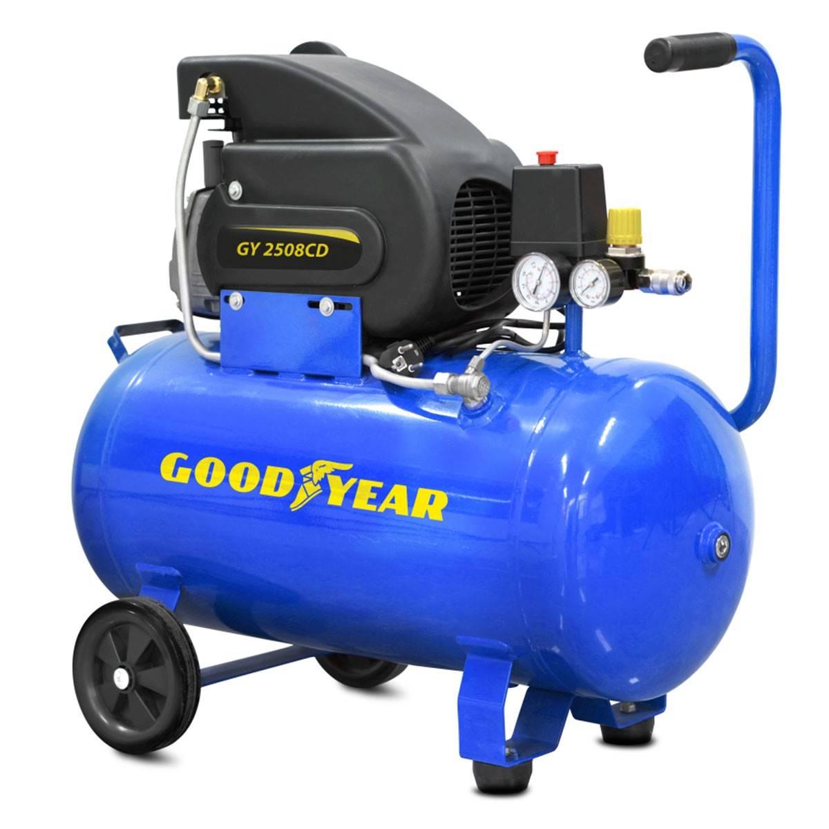 Compresseur d'air Silencieux 50 Litres 8 bar 2CV 1.5KW 115 PSI GOODYEAR - Imagen 1