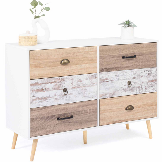 Commode 6 tiroirs BAHIA 115 cm scandinave - Image 2