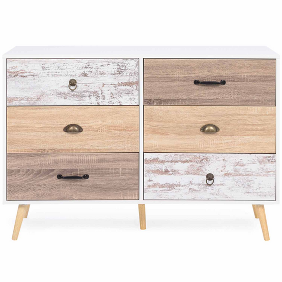 Commode 6 tiroirs BAHIA 115 cm scandinave - Image 3