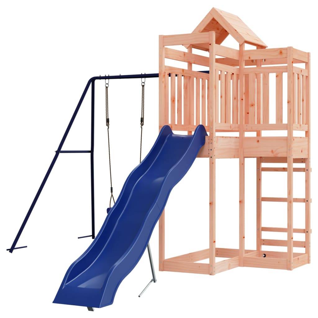 Helloshop26 - Aire de jeux d'extérieur balançoires toboggan portiques robuste jeux jardin 291 x 373 x 238 cm bois massif de douglas - Imagen 1