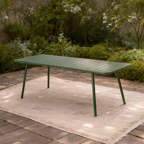 Table de jardin 8-10 places 200cm verte BERGAME - Image 2