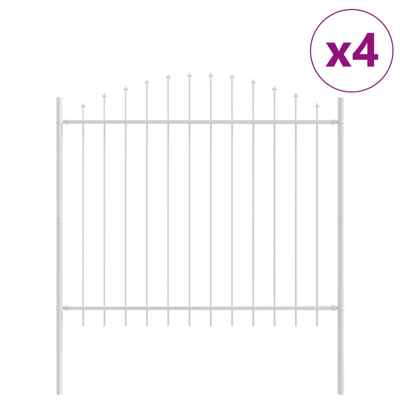 PANGIVO - Clôture jardin acier blanc 170 x 165 cm, Poids :30.2kg - PANGIVO - Image 3