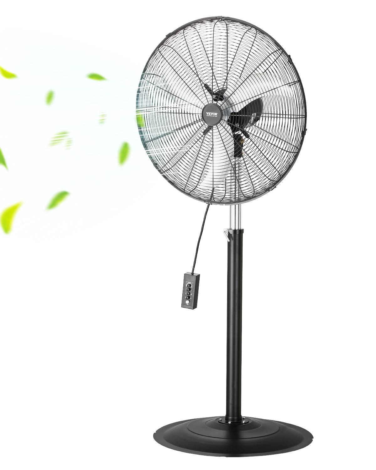 VEVOR Ventilateur pied industriel 600 mm, 6800 CFM, oscillant 85°. - Image 1