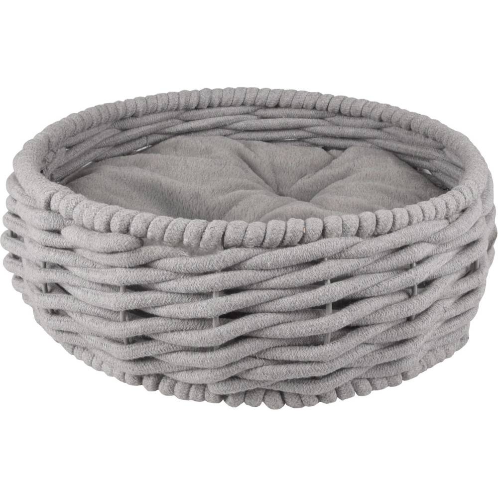 Flamingo - Panier tressé ø 42 cm gris pour chat et petit chien - Imagen 1