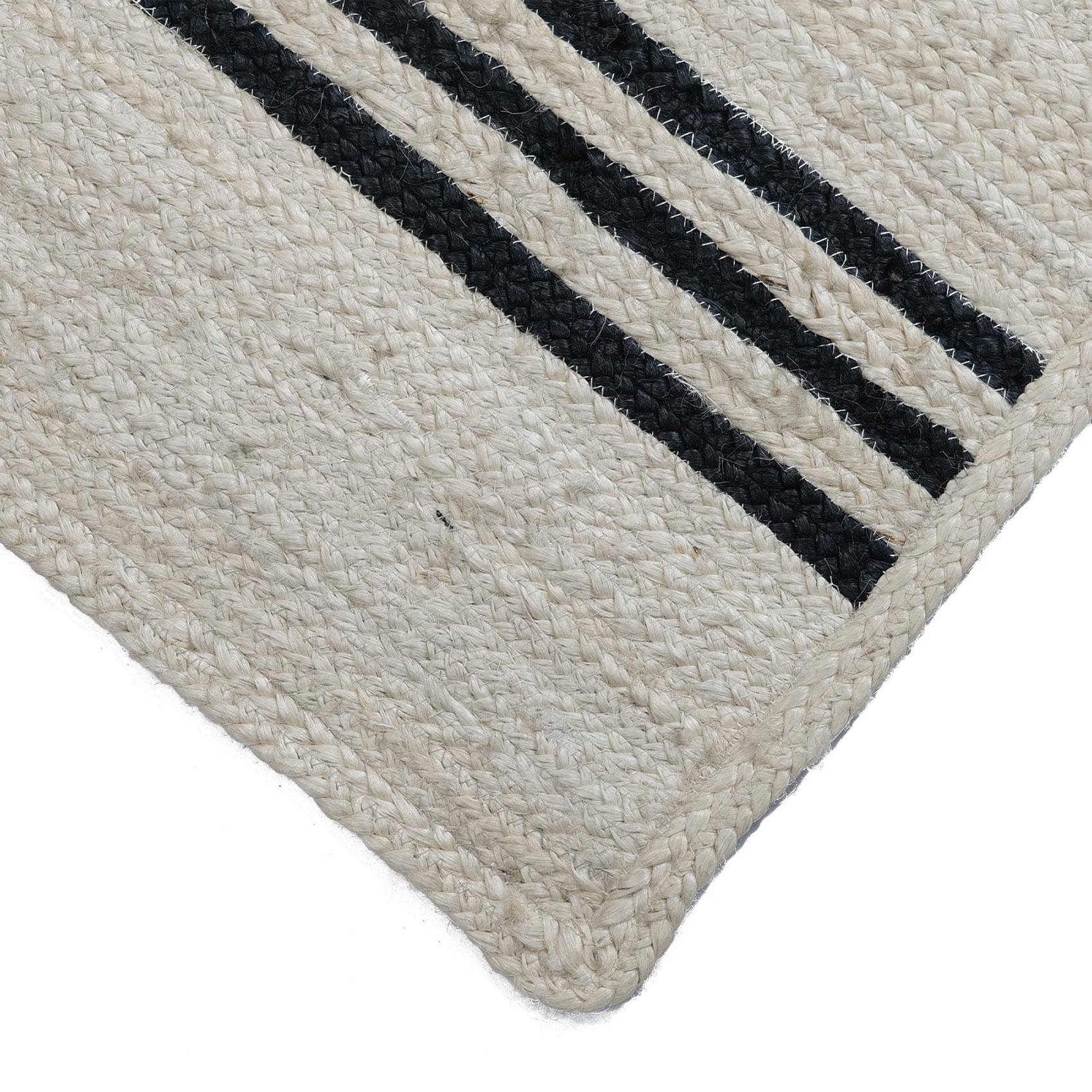 Opjet - Tapis en jute à rayures noires - OPJET - Jute - Noir - Imagen 2