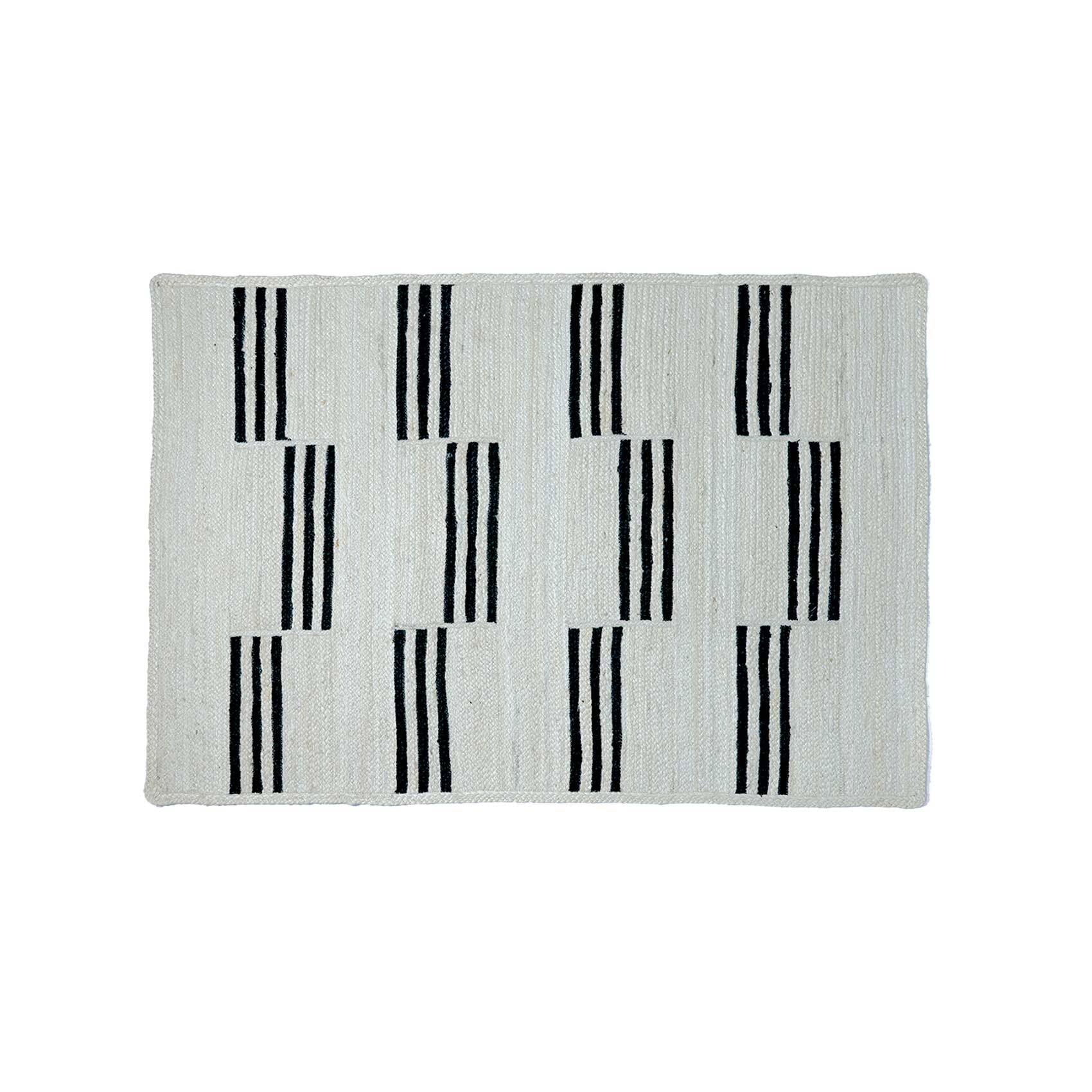 Opjet - Tapis en jute à rayures noires - OPJET - Jute - Noir - Imagen 1