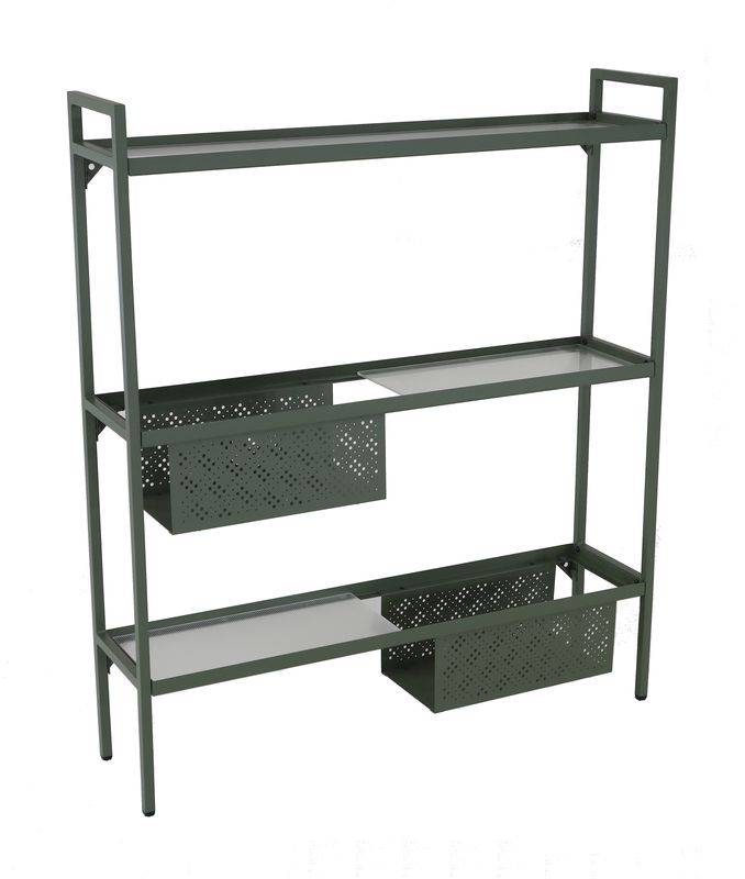 Proloisirs - Etagère Balcon en acier à 3 niveaux - 118 x 24 x 102 cm - vert - Image 1