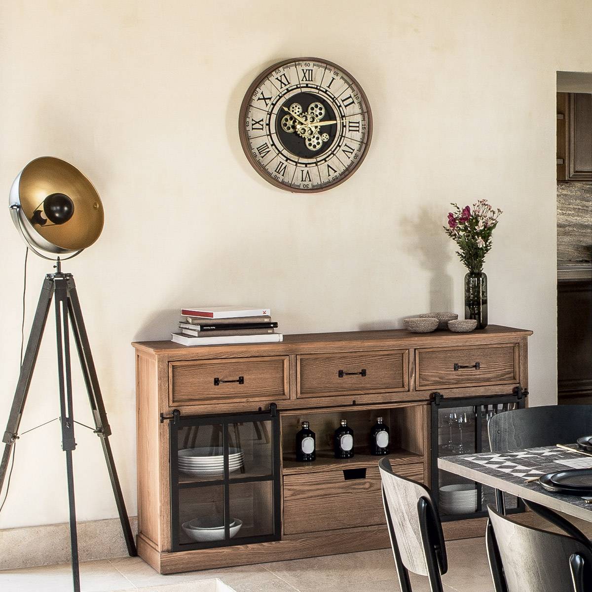 Atmosphera - Horloge "Stella" métal D57cm - Atmosphera Créateur d'intérieur - Imagen 1