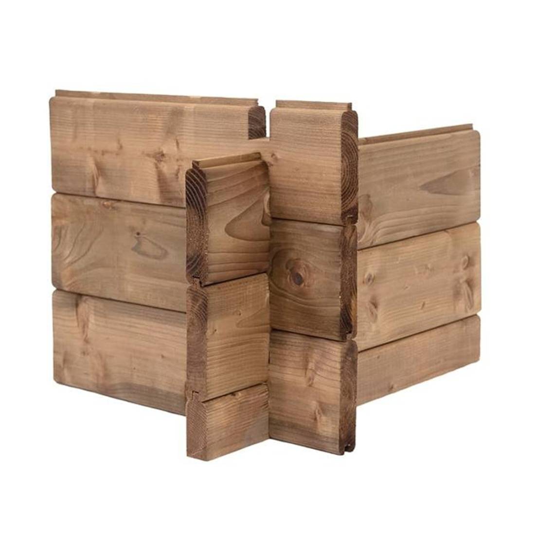 Altanka - Abri de jardin en bois - 4.5m2 - 1.5x3m - Traité - Ep. 28mm - Couleur: marron - DOM673 - ALTANKA - Image 5