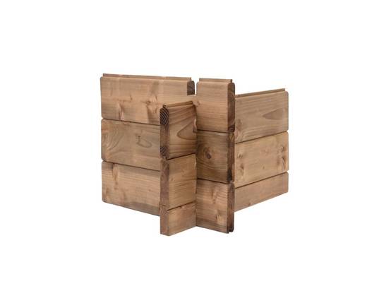 Altanka - Abri de jardin en bois - 4.5m2 - 1.5x3m - Traité - Ep. 28mm - Couleur: marron - DOM673 - ALTANKA - Image 4