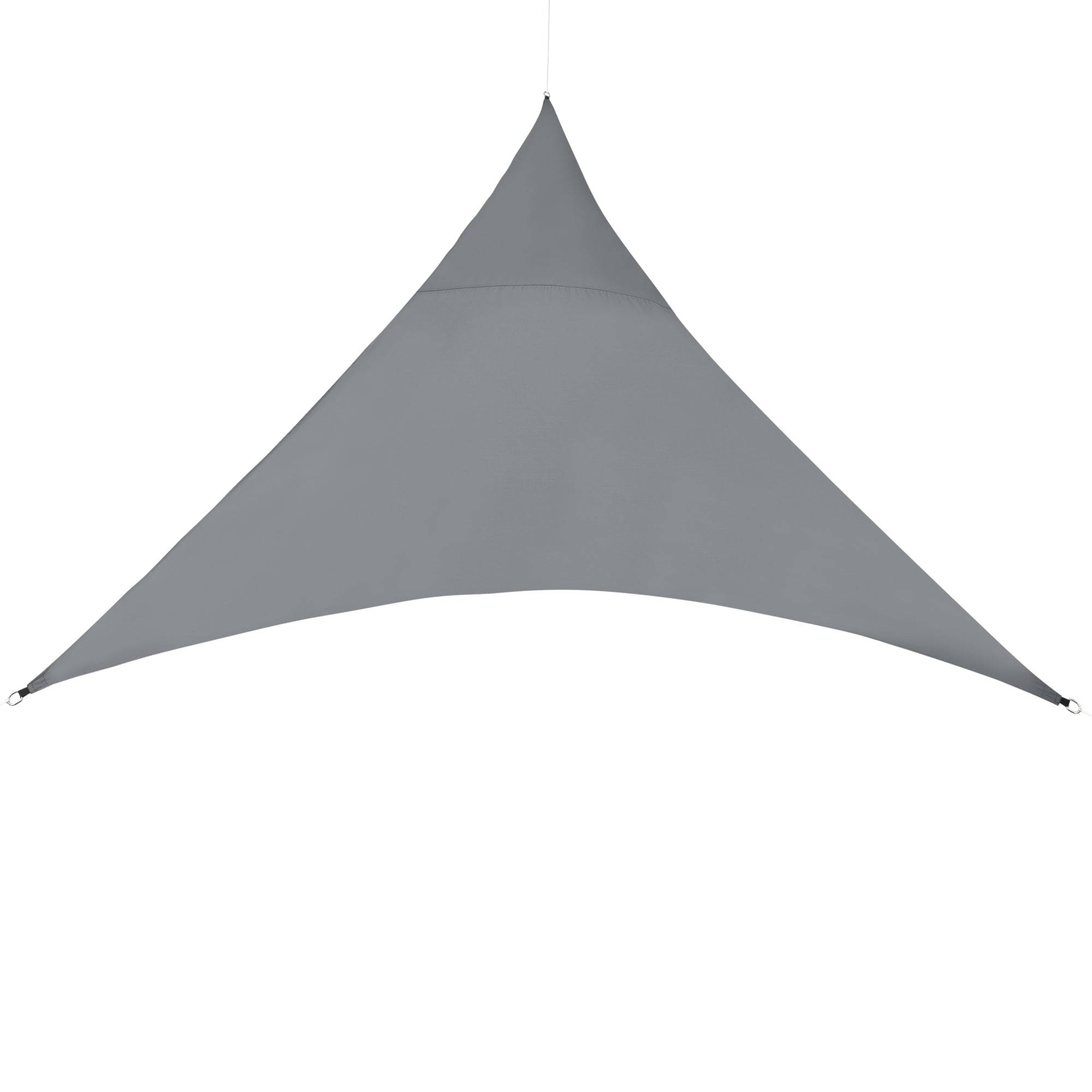 Helloshop26 - Voile d'ombrage toile solaire polyester polyuréthane triangulaire 400 x 400 x 400 cm gris foncé - Imagen 1