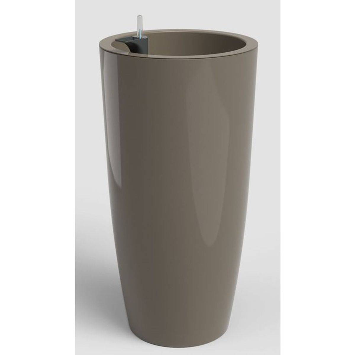 Pot de fleurs auto-arrosant Artevasi Santorini SWS 78 BR taupe SWS 72 L, plastique résistant UV, Ø40 x H78 cm - Image 1