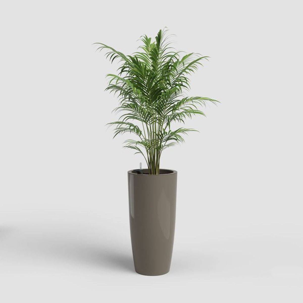 Pot de fleurs auto-arrosant Artevasi Santorini SWS 78 BR taupe SWS 72 L, plastique résistant UV, Ø40 x H78 cm - Image 2