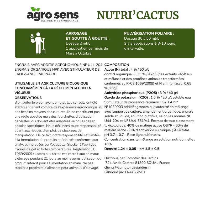 Nutri Cactus - Engrais liquide pour cactus et plantes grasses - 1 litre (500 litres de préparation) - Image 5
