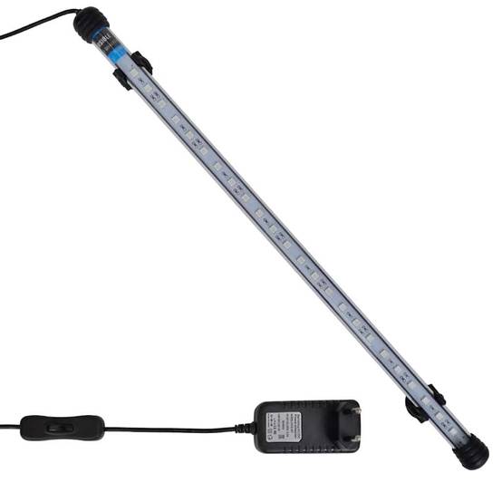 Lampe LED Aquarium Submersible Verre Ambiance Nocturne pour Poissons 48 cm Bleu - ComfortXL Outdoor Living - Image 1