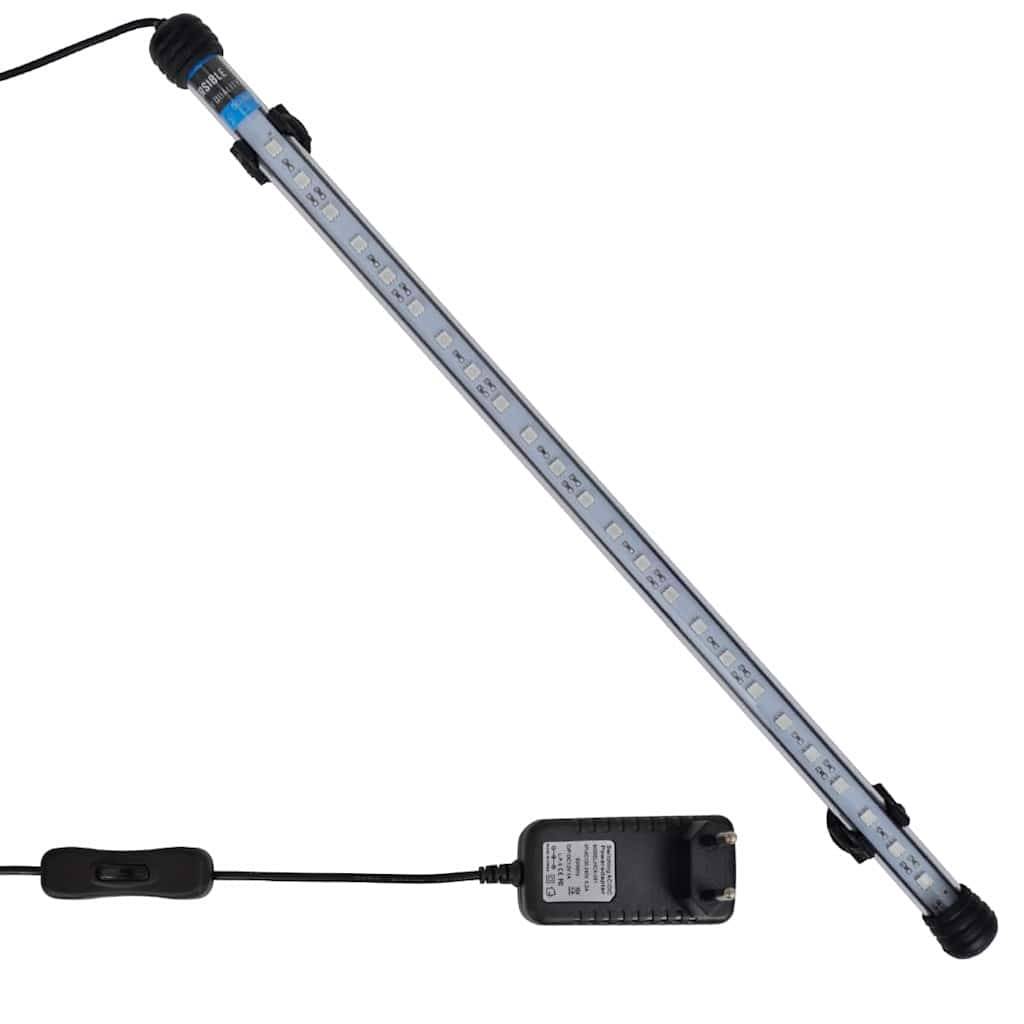 Lampe LED Aquarium Submersible Verre Ambiance Nocturne pour Poissons 48 cm Bleu - ComfortXL Outdoor Living - Image 1