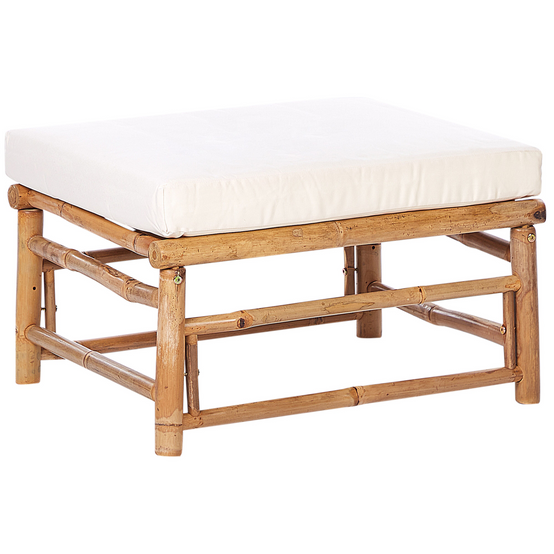 Chaise de jardin Bambou Blanc cassé CERRETO - Beliani - Image 1