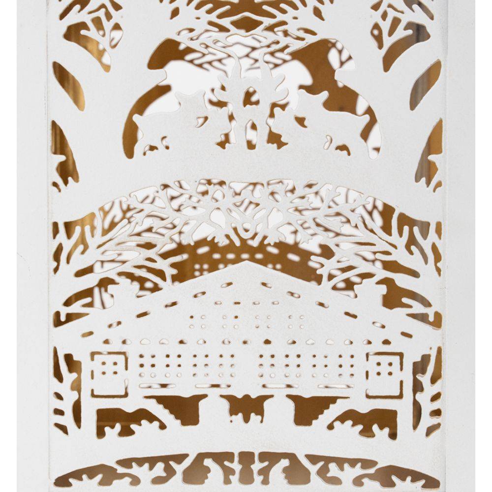 Aubry Gaspard - Lanterne carrée en métal blanc - Imagen 4