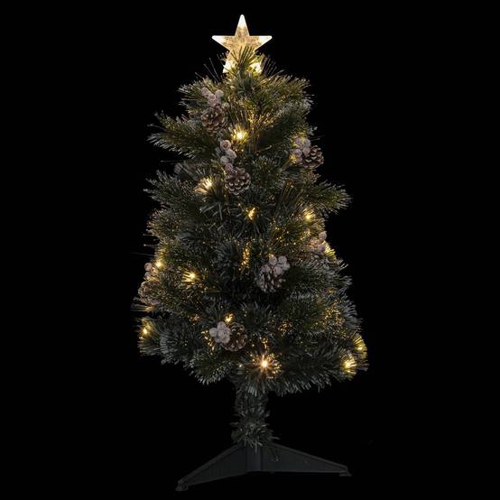 Sapin lumineux fibre optique Sofia 34 LED H.90cm FEERIC LIGHTS & CHRISTMAS - Image 2