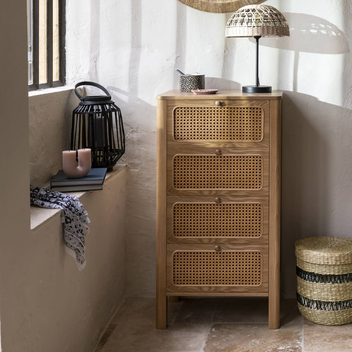 Atmosphera - Set de 2 paniers "Jayla" en jonc de mer D33/38cm - Atmosphera Créateur d'intérieur - Imagen 1
